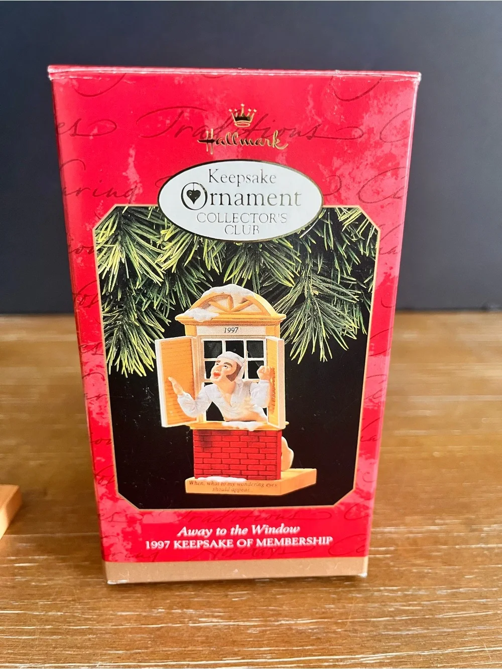 Hallmark 1997 AWAY TO THE WINDOW ‘Twas The Night Before Christmas Ornament